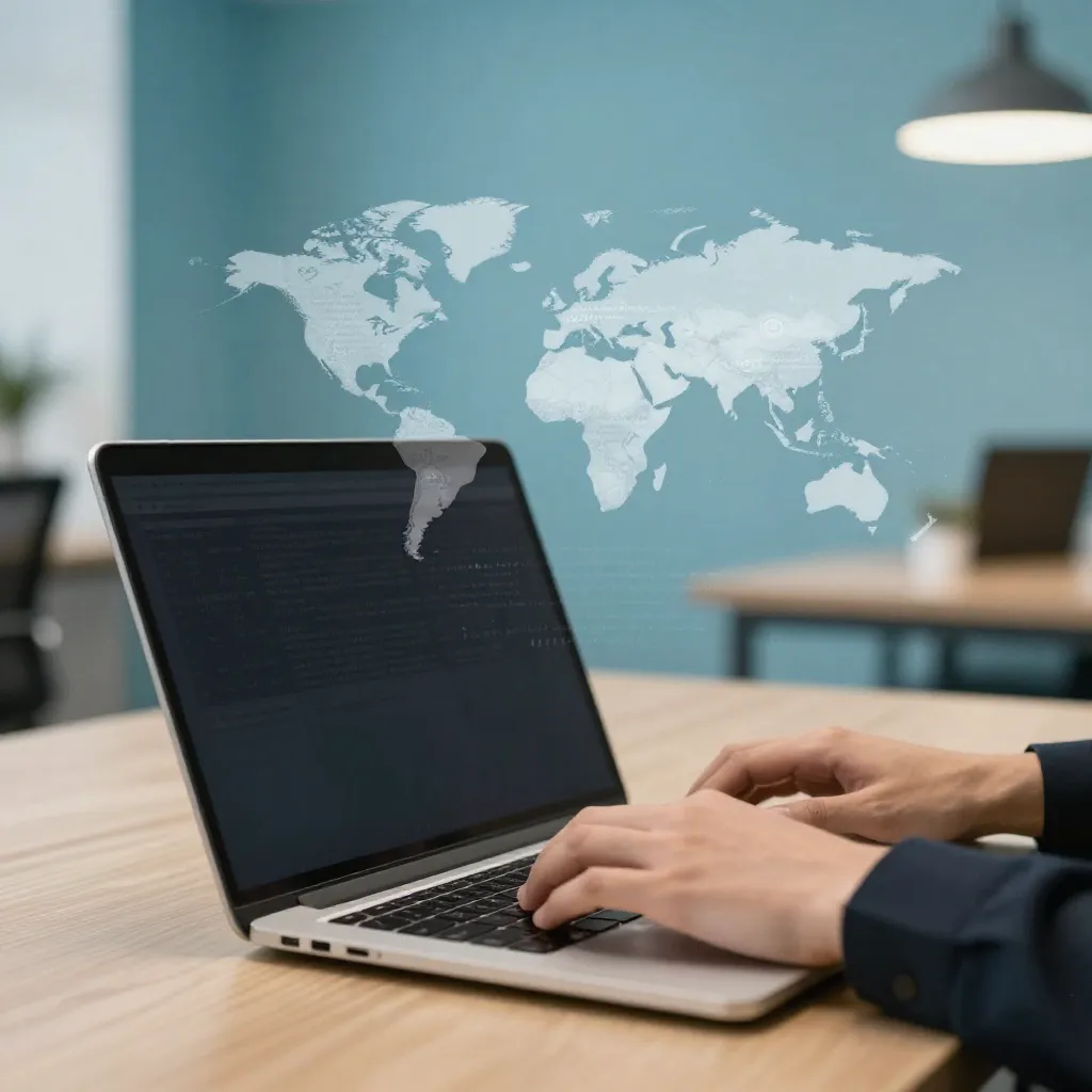 Översättare arbetar med dokument